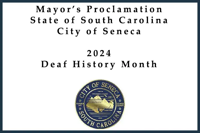 Mayor's Proclamation - Deaf History Month - 2024